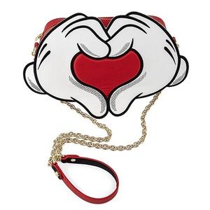 Loungefly Mickey Mouse  glove heart crossbody